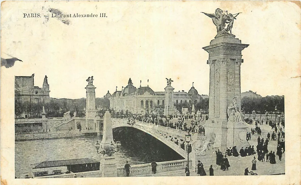 Paris — O Ponte Alexandre III — Editor não identificado, número de série não visível - Frente