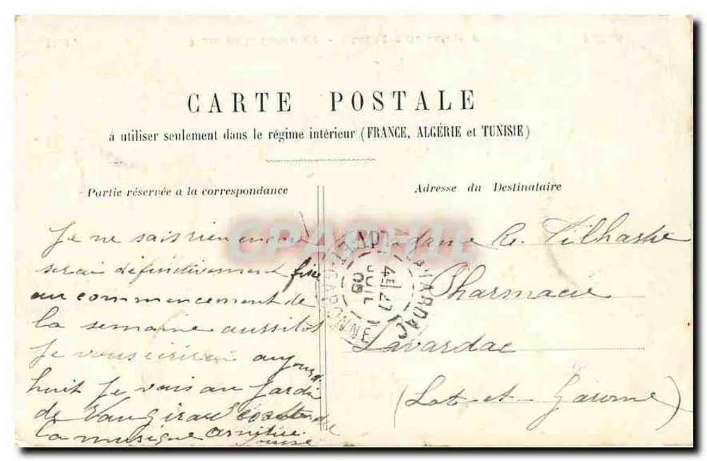 Place de la Concorde - Obélisque de Louxor — H. L. — PARIS - Verso