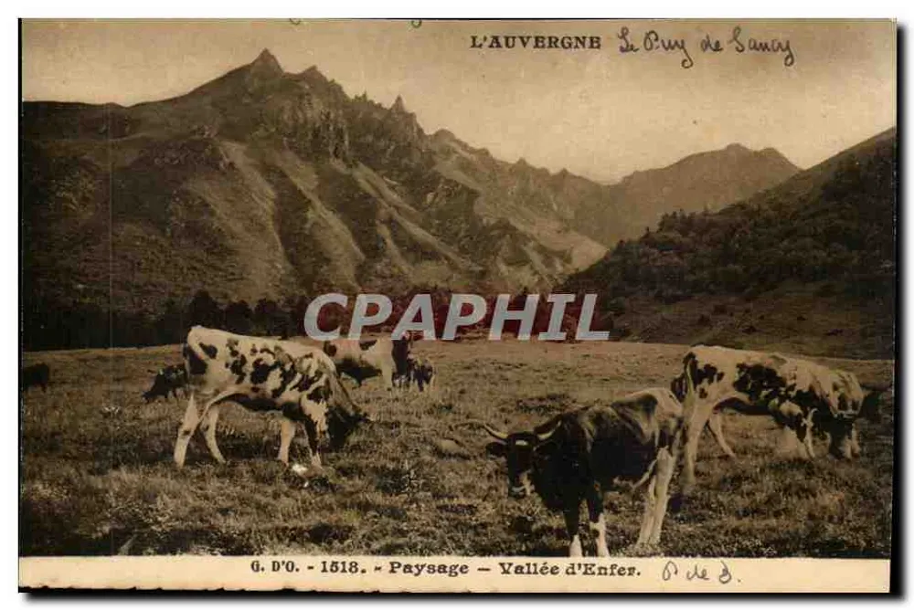 Auvergne - Le Bui de Sanay - Landschaft - Tal der Hölle - G. D'O. - 1518 - Vorderseite