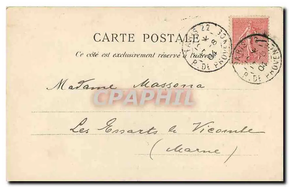Paris — Grade do Parque Monceau — C. L. C. — n°10 - Verso