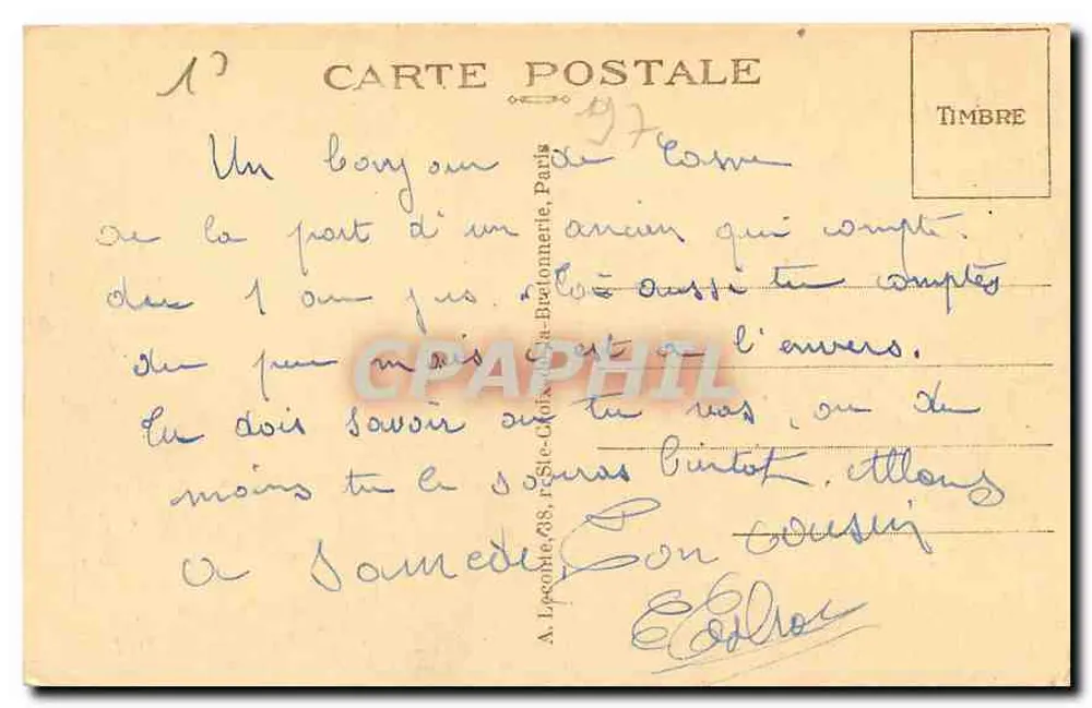 Paris — Porta Saint-Denis — F. Juy, n°42 - Verso
