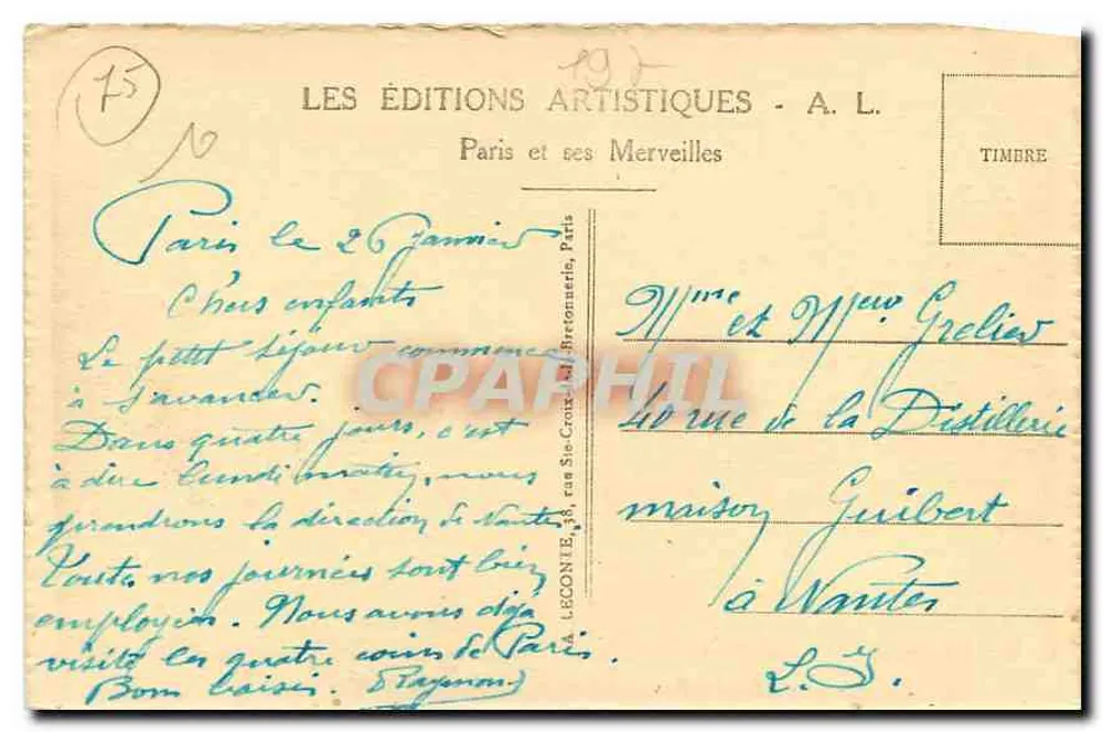 Paris - Rue de Rivoli — Rivoli Street — Les Éditions Artistiques - A.L. - Verso