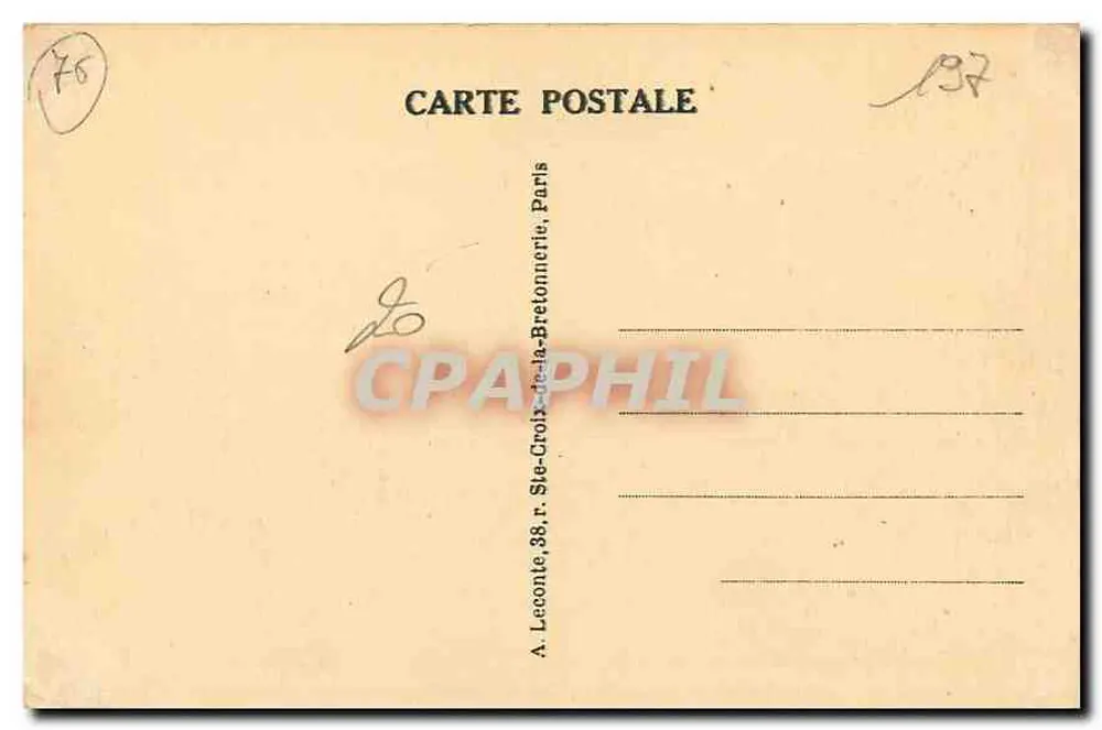 Paris - Porta Saint-Denis - Porta de Saint-Denis — 42 — editor G. Leconte, 38, rue de la Bretonnerie, Paris - Verso