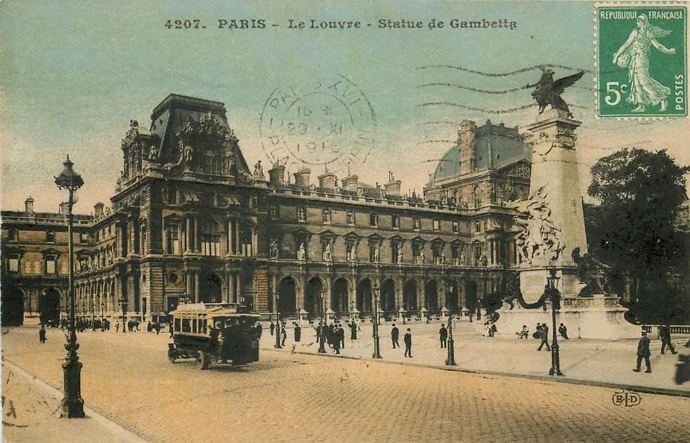 Paryż - Muzeum Louvre - Statua Gambetta - Awers