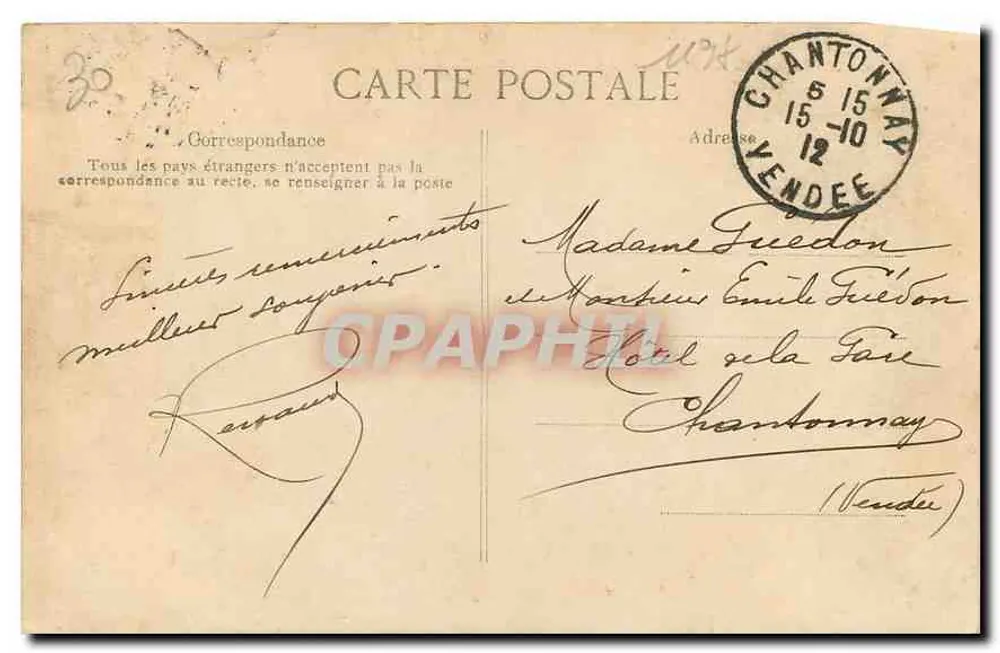 Paris — Avenue du Bois de Boulogne — Éditeur E.D. n°4013 - Verso