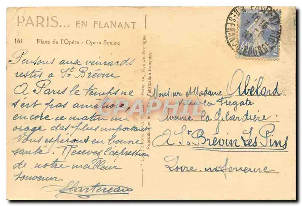 Place de l'Opéra — Opéra Garnier — Éditions de la Rue de Bretagne - Verso