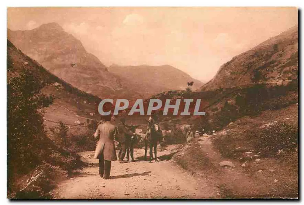 Les Hautes-Pyrénées — Aufstieg zum Cirque de Gavarnie — Künstlerische Ausgabe R. Bergevin, n° 13289 - Vorderseite