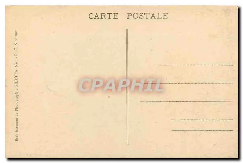 निस — जेटी के पैलेस (सूर्यास्त) — एडिशन गिलेटा, संख्या 290 - पीछे