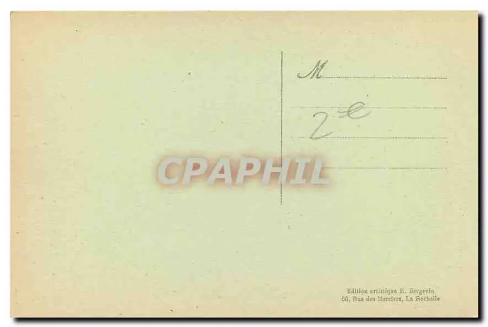 Thouars (D.-S.) — Hotel des Präsidenten Tyndo, Mädchen-Schule — Künstlerische Ausgabe R. Bergerin - Rückseite
