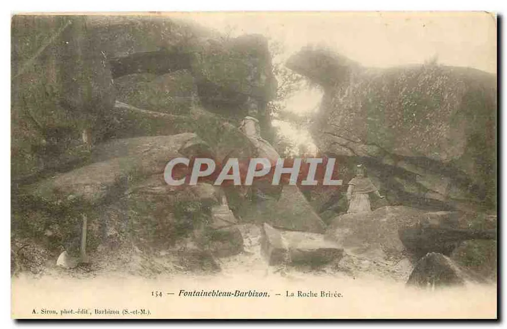 Fontainebleau-Barbizon — Der Bruchstein — A. Sirou, Foto-Verlag, Barbizon (S.-et-M.) - Vorderseite