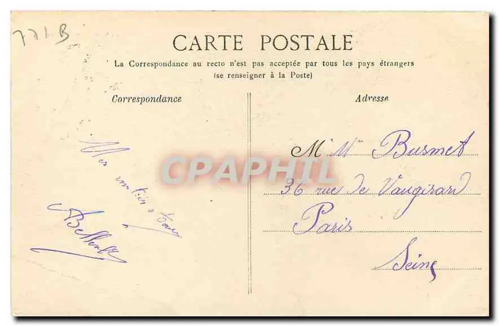 A Igreja de Avon — editor G. B. N. G. Fontainebleau, n°77 - Verso