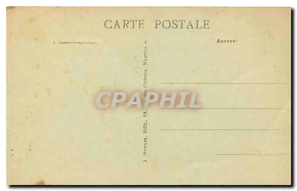 Mont-Saint-Michel — Vue générale (Côté Sud-Est) — J. Nézars, Édit. 13, rue du Coteau, Nantes - Verso