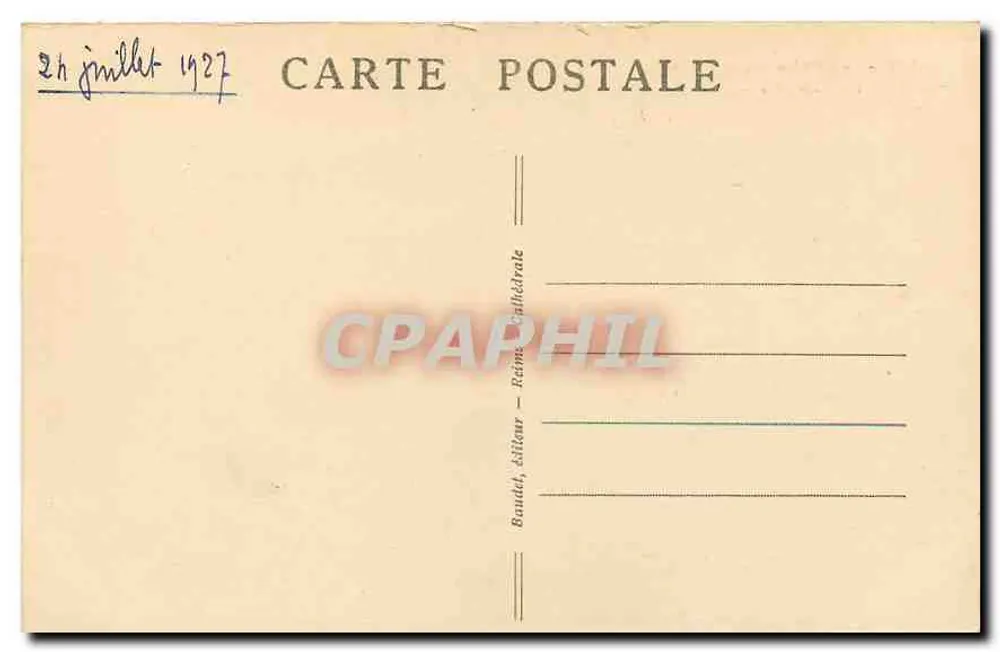 Reims — La Cathédrale après la guerre — Baudet, éditeur - Verso