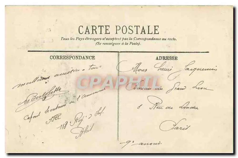 Blois — O Square Victor-Hugo — LL. — n°135 - Verso