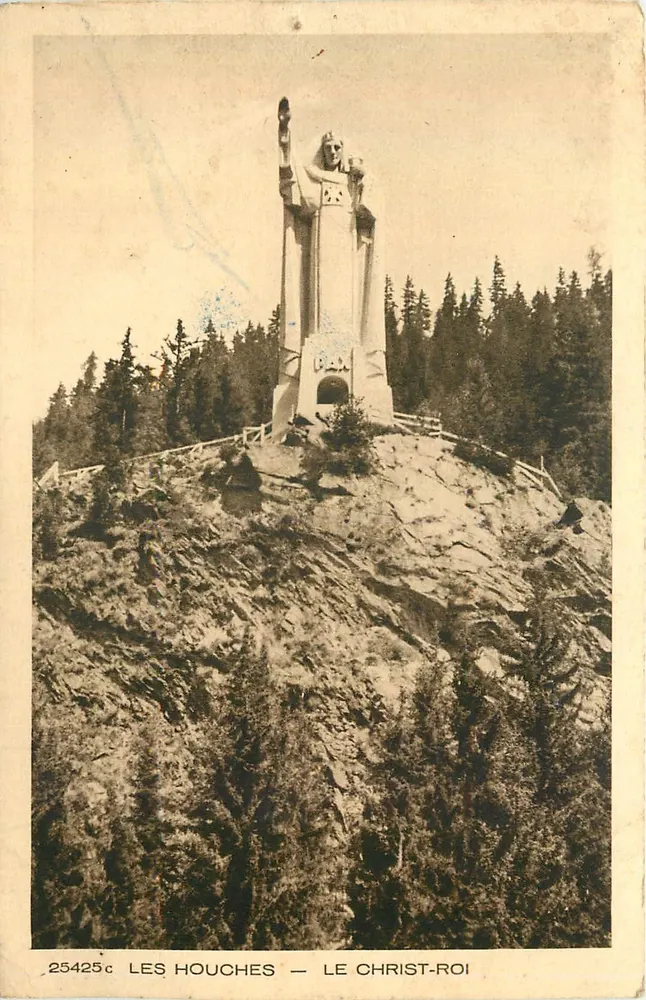 Les Houches — O Cristo-Rei — Braun & Cie, Imp. Mulhouse-Dornach - Frente