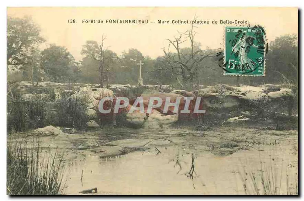 Forêt de FONTAINEBLEAU — Mare Colinet, plateau de Belle-Croix — éditeur non visible, n° 138 - Recto