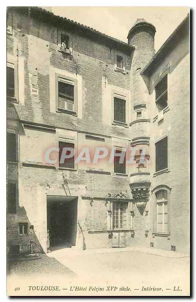 Toulouse — L'Hôtel Felzins XVIe siècle — Innenraum — LL. - Vorderseite