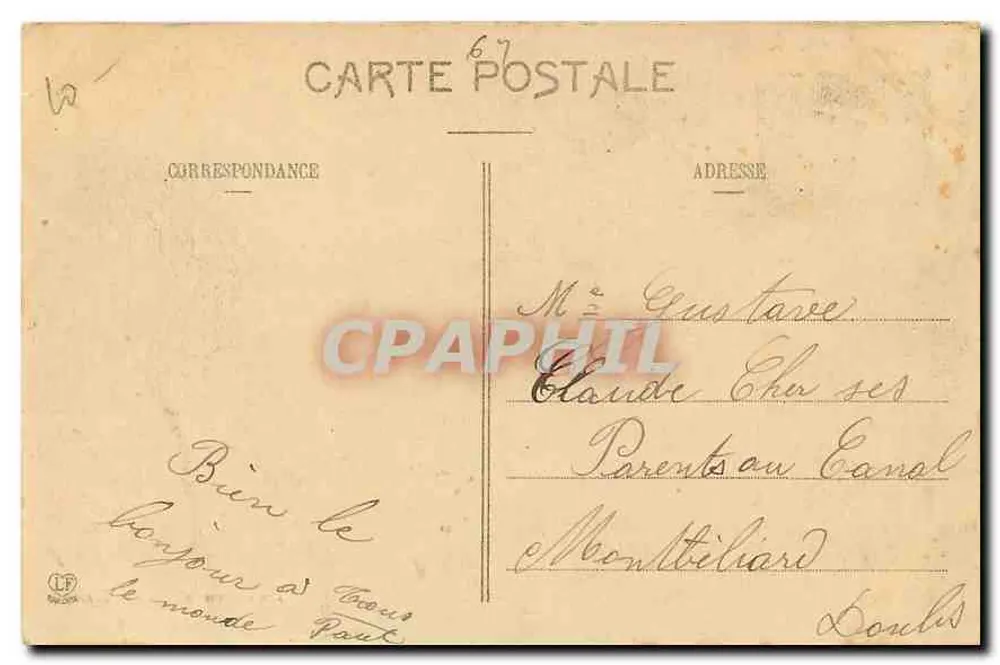 Les Finkes (1er arr.) - Chalets e a cascata de Scherpsdill - Fototipia Lahouche frères, Toulouse - Verso