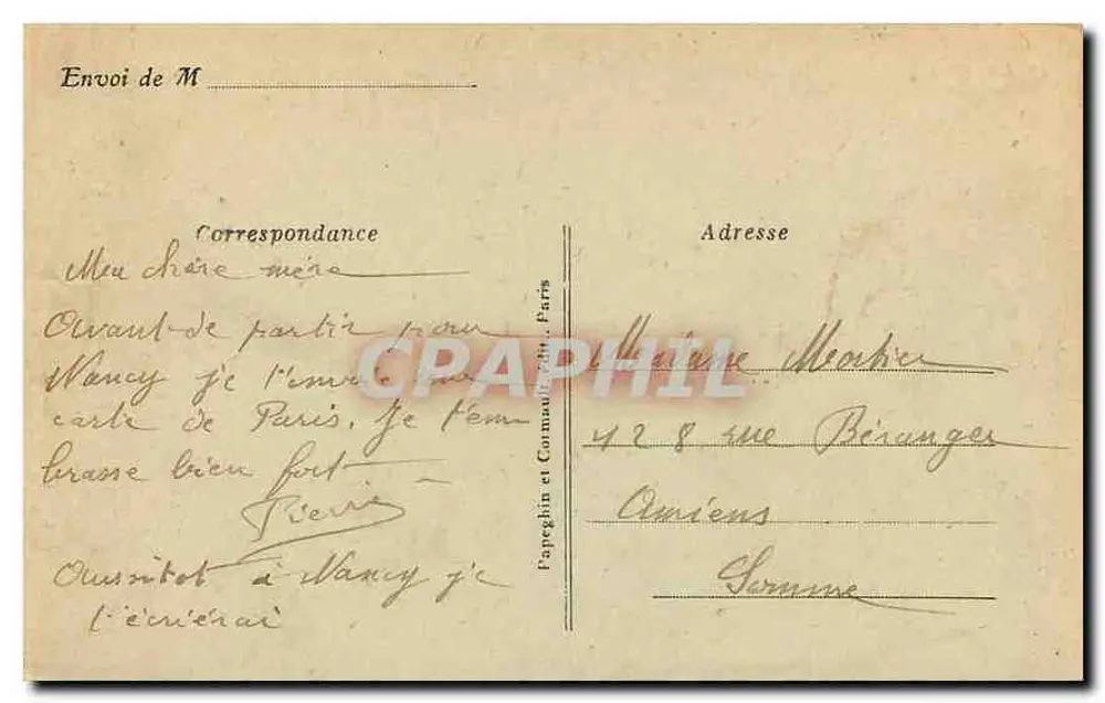 París — El Arco de Triunfo y la Plaza de la Estrella — A.P. - Reverso