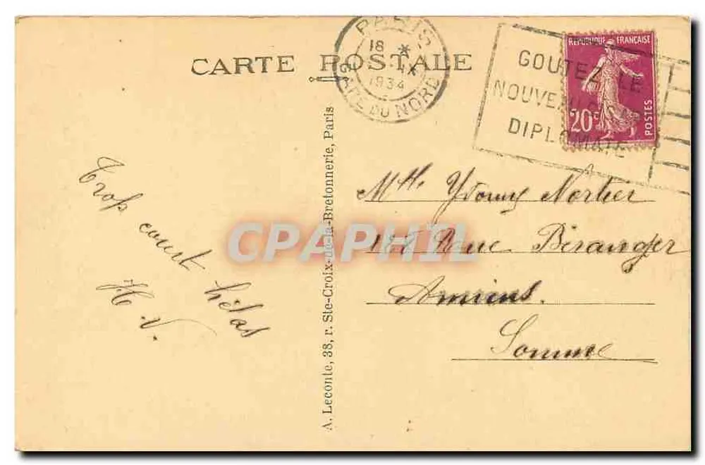 Paris - Grand Palais - O Grande Palácio — editor T. J. (T. J. Paris) - Verso