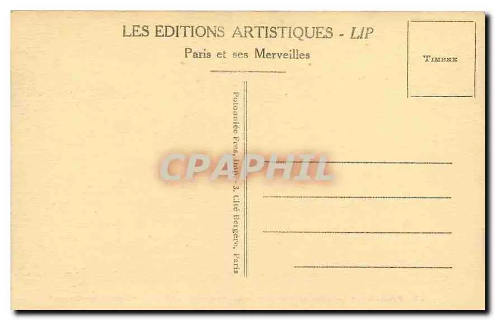Tombeau de Napoléon Ier aux Invalides — Paris — Éditions Artistiques LIP - Verso