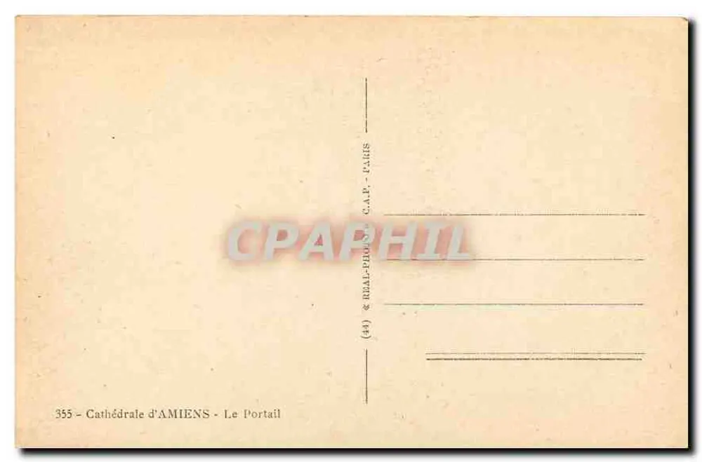 Sint-Andréaskerk van Amiens — Het Portaal — & REAL-PRODUITS C.A.P. PARIS - Achterkant