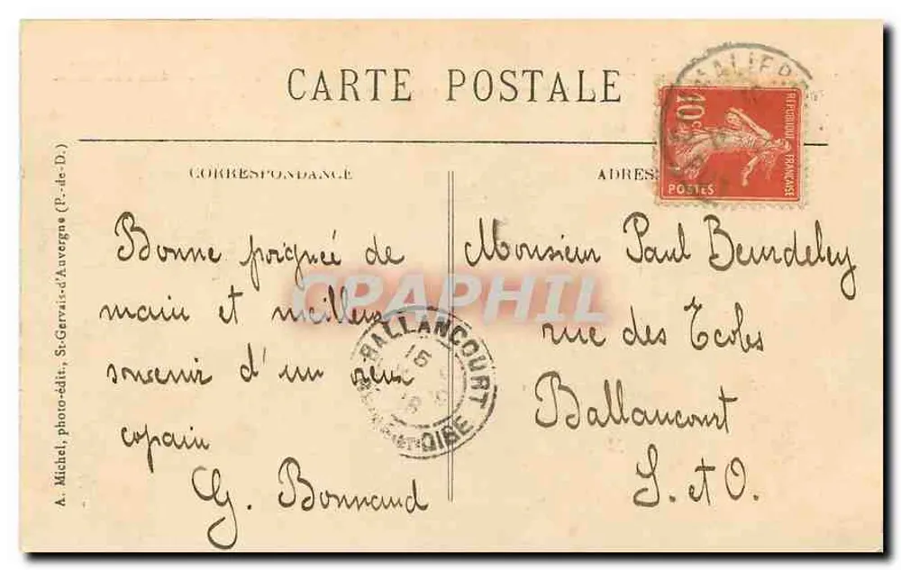 Viaduc des Fades, der Riese der europäischen Viadukte — A. Michel, Foto-Verlag, St-Gervais-d'Auvergne (P.-de-D.) - Rückseite