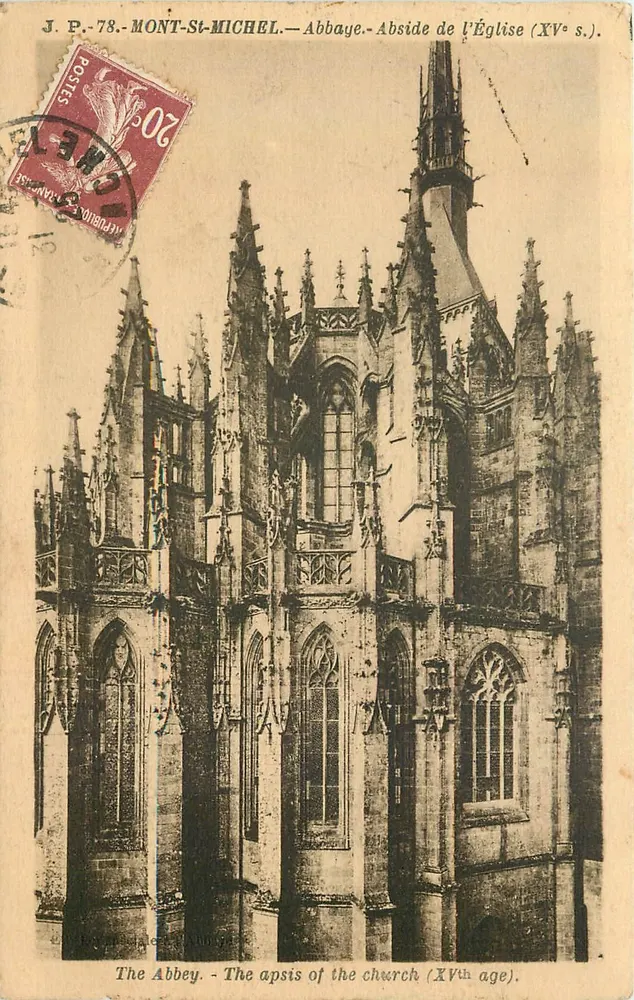 Mont-Saint-Michel — Abbaye — Abside de l'Église (XVe s.) — J.P. 73 - Recto