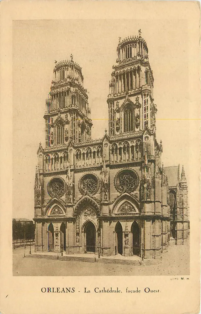 Orléans - La Cattedrale, facciata Ovest — Foto M.H. - Recto