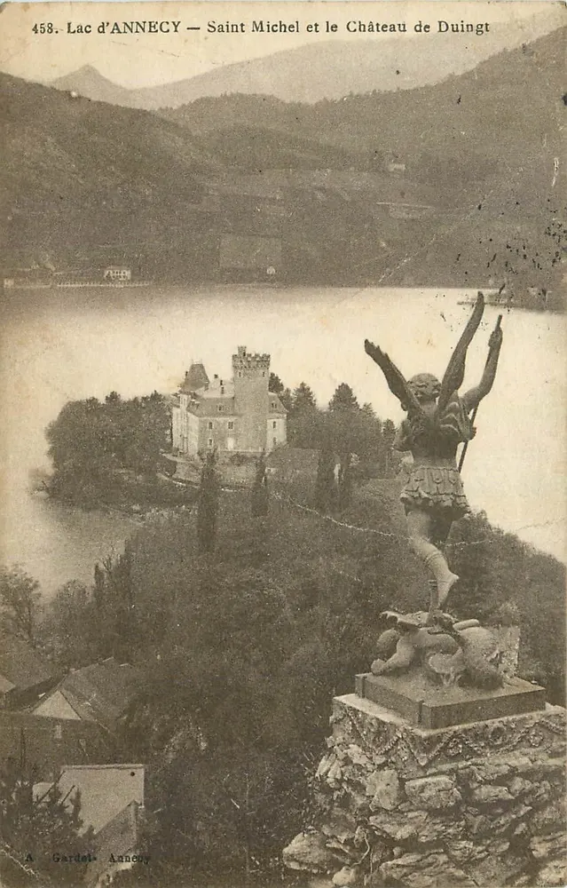 Lac d'ANNECY — Saint Michel et le Château de Duingt — A. Gardel, Annecy - Recto