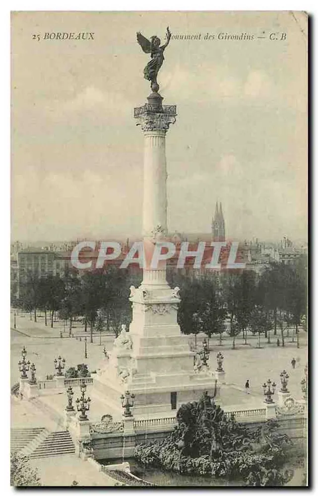 Bordeaux — Monumento de los Girondinos — C. B - Anverso