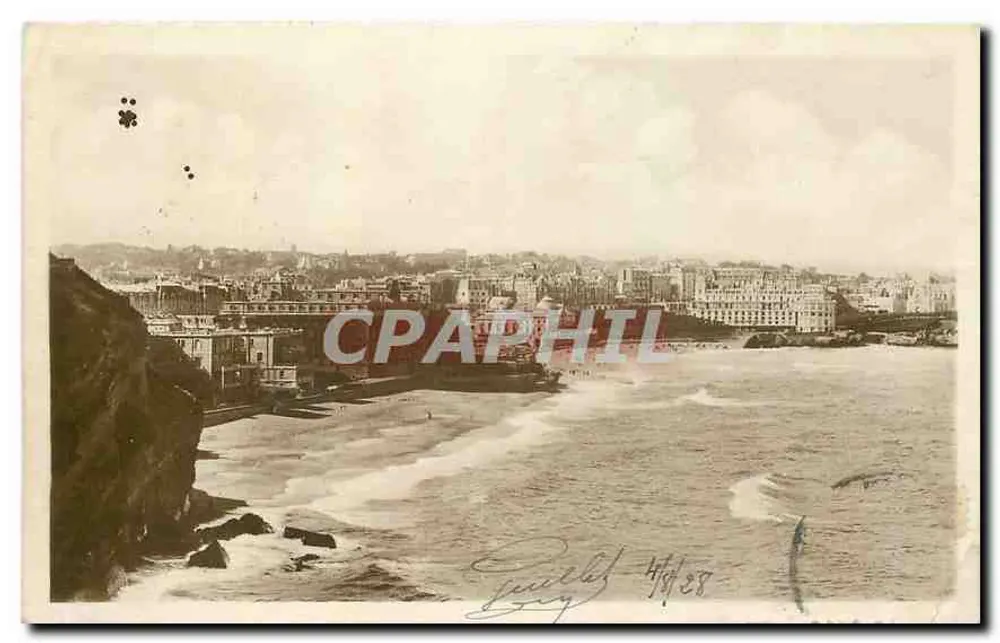 Biarritz — Vista tirada do farol — Editor: LL, n° 242 - Frente