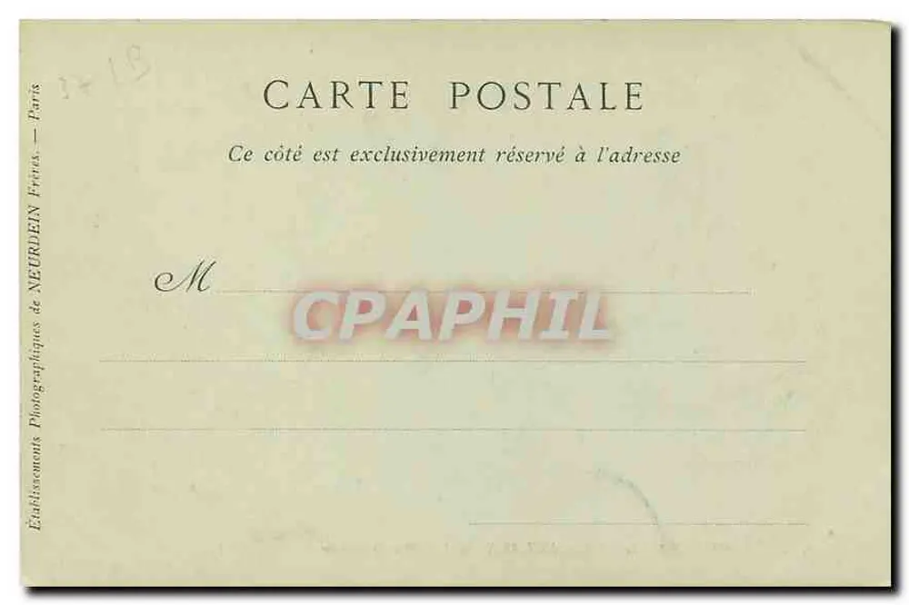 Castelo de Chenonceaux — Entrada Principal — Coleções ND Phot - Verso