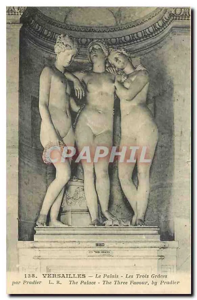 Versailles — O Palácio — As Três Graças por Pradier — n°138 - Frente