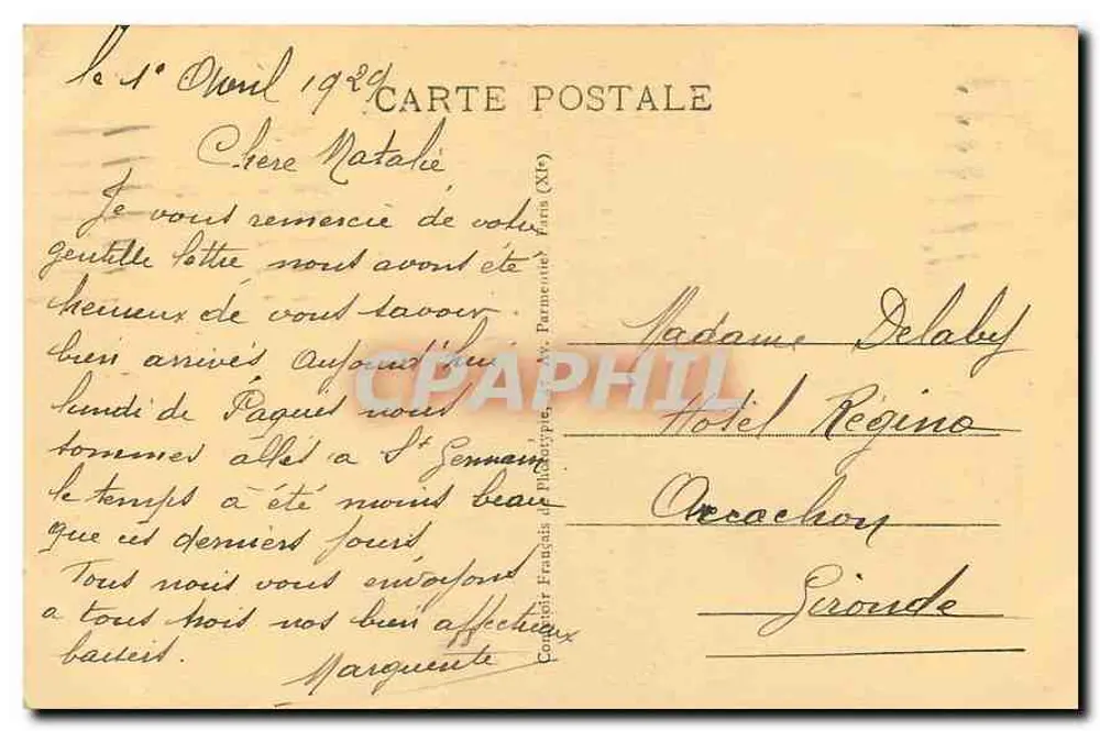 St-GERMAIN en-LAYE — O Castelo — The Castle — YANN - Verso