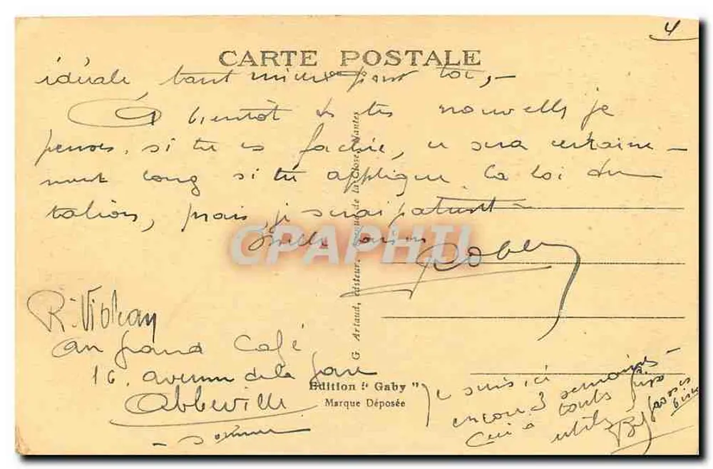 Abbeville — Torre de la Catedral — Edición Gaby, n°6 - Reverso