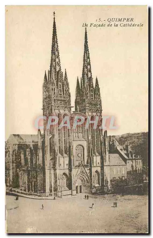 Quimper — Fachada da Catedral — n°15 - Frente