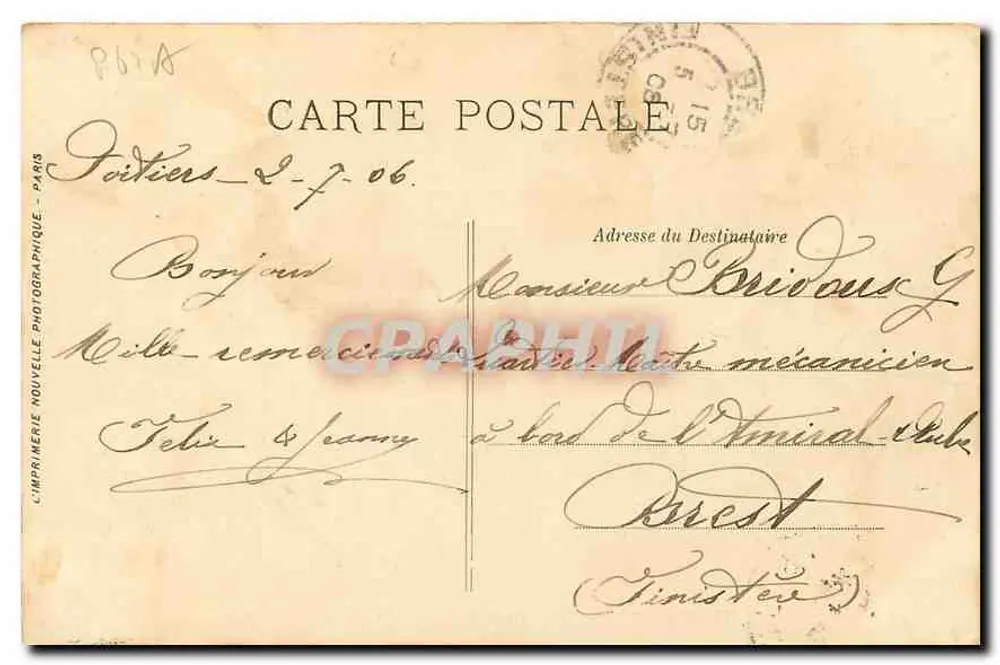 Poitiers — Les Douves — (Restes des Fortifications) — LL. - Verso
