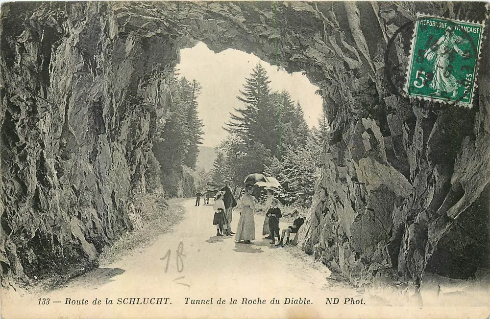 Tunnel de la Roche du Diable — Route de la Schlucht — ND Phot. n°133 - Recto