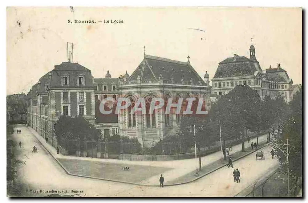 Rennes — O Liceu — Editor: Mary-Roussetière, Rennes - Frente