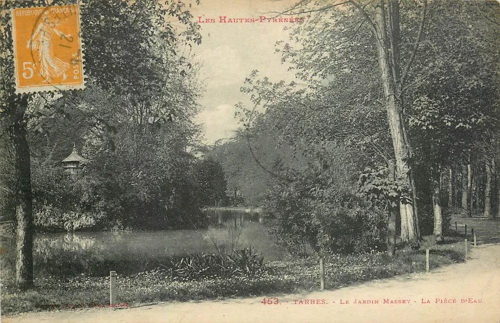 Tarbes - O Jardim Masséy - A Peça d'Água — Editor: J. Lefebvre, n° 453 - Frente