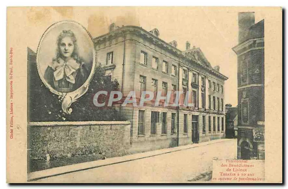 Pensionnat des Bénédictines de Lisieux — Édifice principal — Imprimerie Clicade Filion, Lisieux, Calvados - Frente