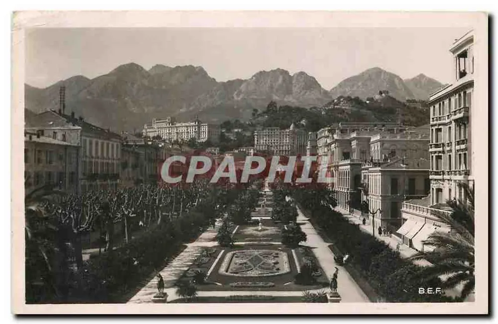 Menton — O Jardim Público — B.E.F. - Frente