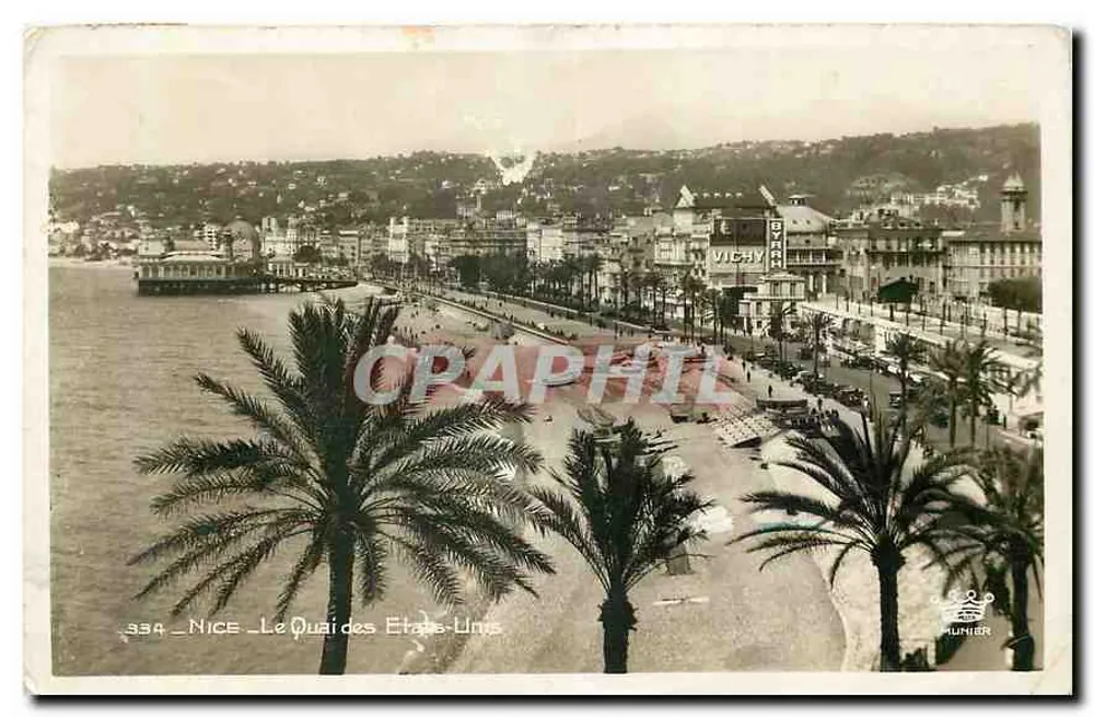 Nice - O Quai dos Estados Unidos — Edições DART MUNIER, n° 334 - Frente