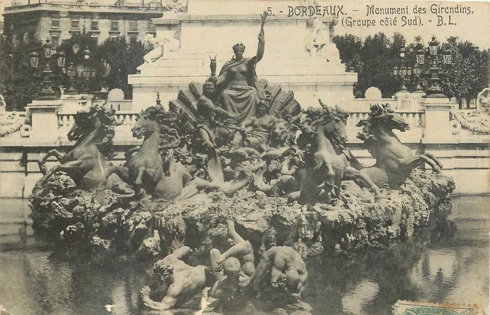 Bordeaux — Monument des Girondins (Groupe côté Sud) — B.L. - Front