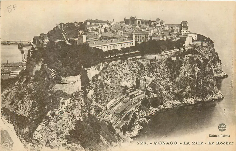 Monaco - De Stad - De Rocher — Uitgave Giletta, n° 726 - Voorkant