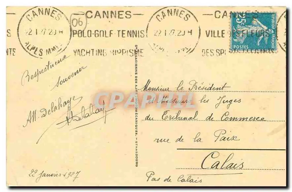 CANNES - Panorama de la Promenade des Alliés — éditeur inconnu, n° 55 - Verso