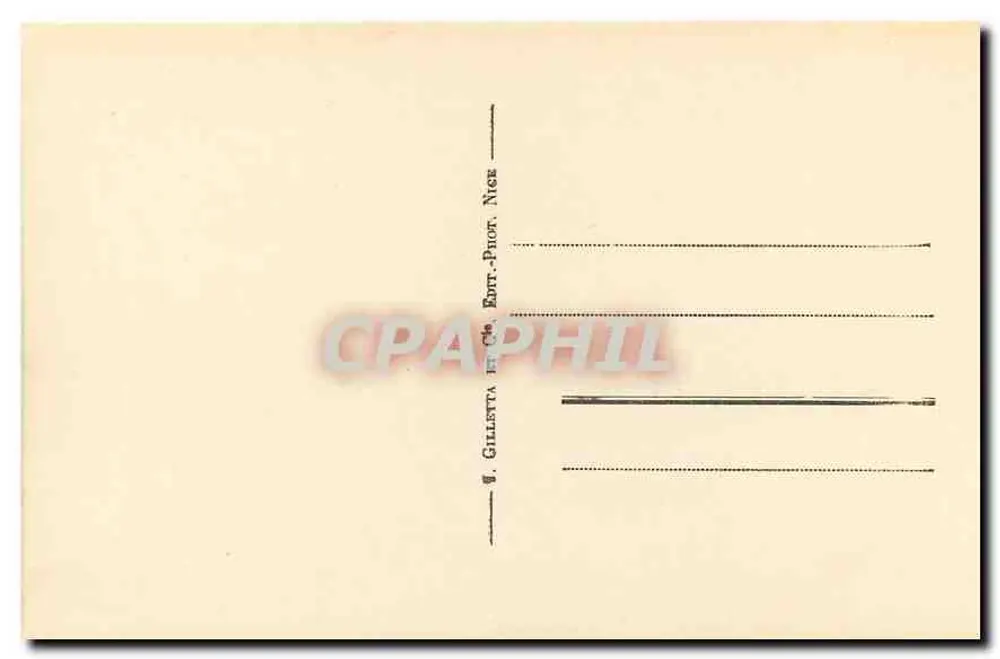 La Turbie - Torre de Augusto — editor G. Gillesta & Cie, Nice - Verso