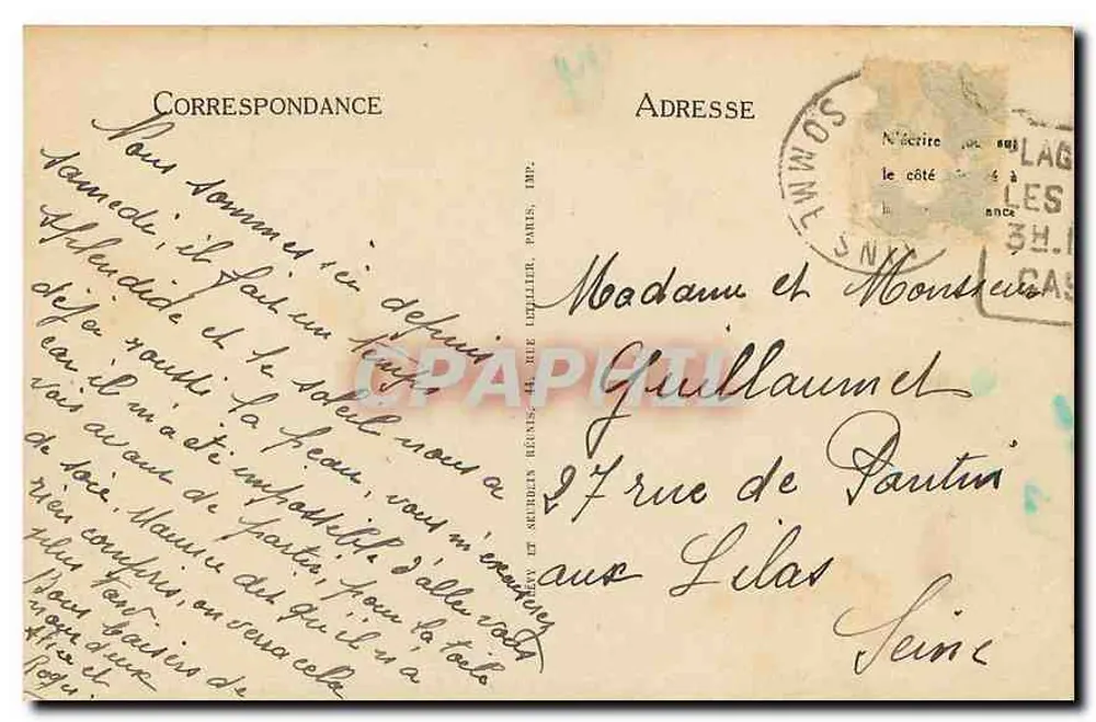 Mers-les-Bains — L'Esplanade et les Falaises du Trépôrt — LL - Verso
