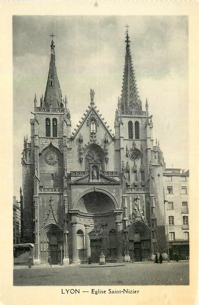 LYON — Igreja de São Nizier — Bilhete postal antigo - Frente